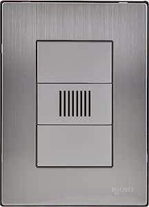 IGOTO PLACA C/TIMBRE ZUMBADOR PLATA (INOX1023)(E)