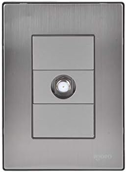 IGOTO PLACA C/TOMA COAXIAL SALIDA T.V. PLATA (INOX1011)(E)