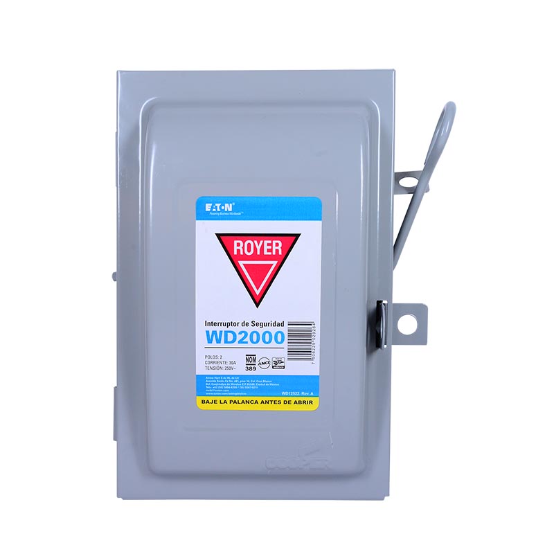 INTERRUPTOR ROYER 2X30 BASE PBT FIBRA (WD2000)(E)