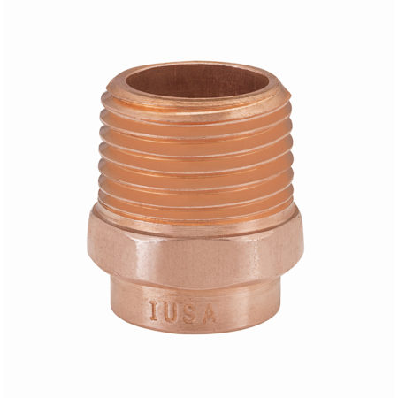 IUSA COBRE CONECTOR ROSCA EXTERIOR MACHO 3/4"(19MM) (616854)(H)