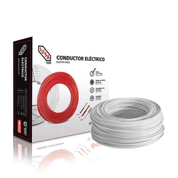 IUSA CABLE THW #12 BLANCO CAJA 100M (375123)