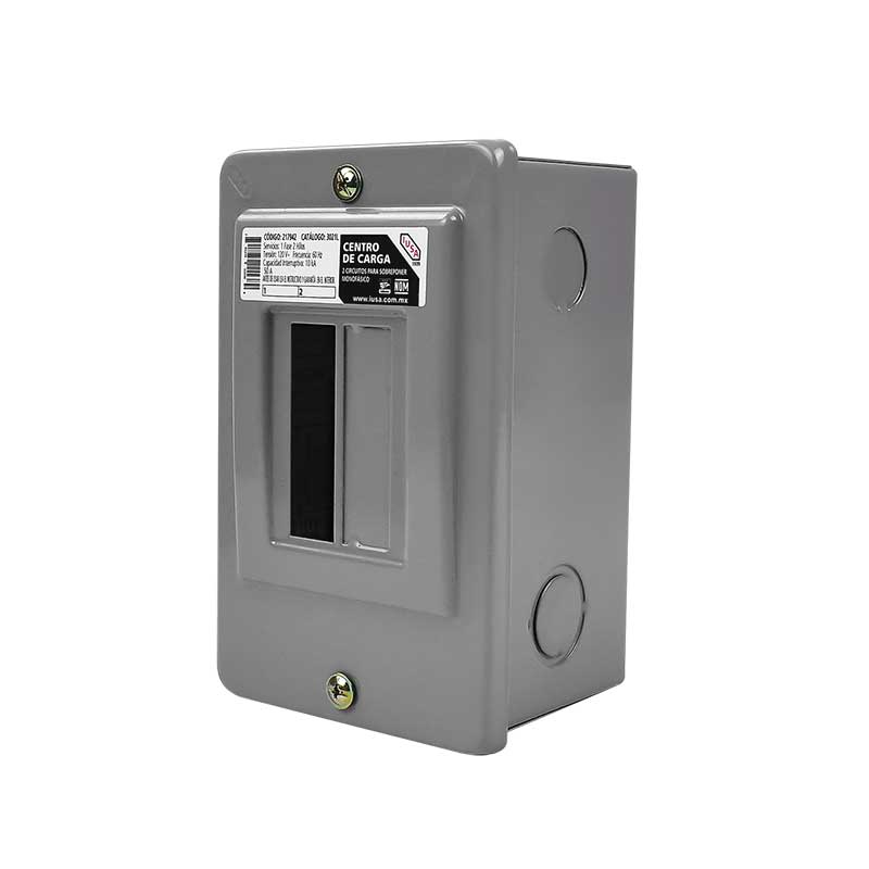 IUSA CENTRO DE CARGA 2 UNIDADES P/SOBREPONER MONOFÁSICO (217942)(E)