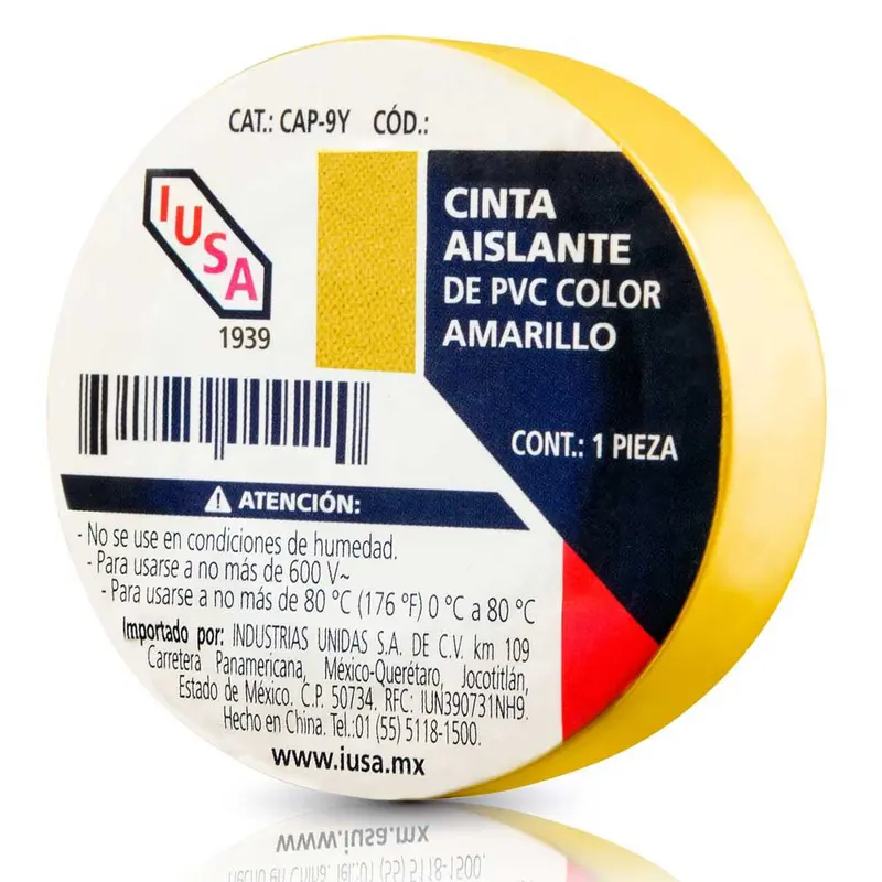 IUSA CINTA AISLANTE AMARILLA 19MM X 18M (616319)(E)