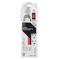 IUSA MULTICONTACTO 6 ENTRADAS BLANCO ATERRIZADO (616618)(E)