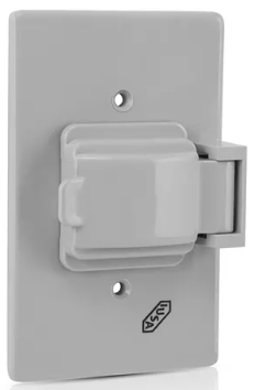 IUSA PLACA P/INTEMPERIE GRIS 1 VENTANA POLICARBONATO (616067)(E)