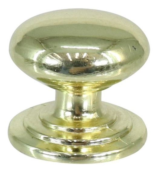 JALADERA HANDY BOTÓN CONTEMPORÁNEO LATÓN BRILLANTE 25MM X 22MM C/TORNILLO (3822)(E)