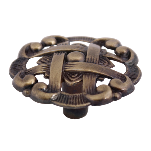 JALADERA HANDY BOTÓN TRADICIONAL LATÓN ANTIGUO 36MM X 21MM C/TORNILLO (3887)(E)