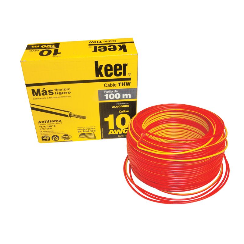 KEER CABLE THW 10 ROJO 100M (4076)