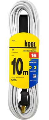 KEER EXTENSIÓN DOMÉSTICA 2X16 BLANCA 10M (2427)(E)