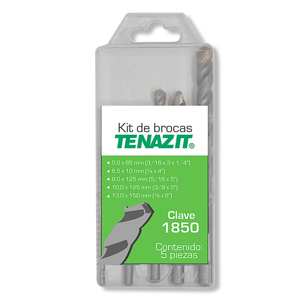 KIT AUSTROMEX DE 5 BROCAS P/CONCRETO (1850) (H)
