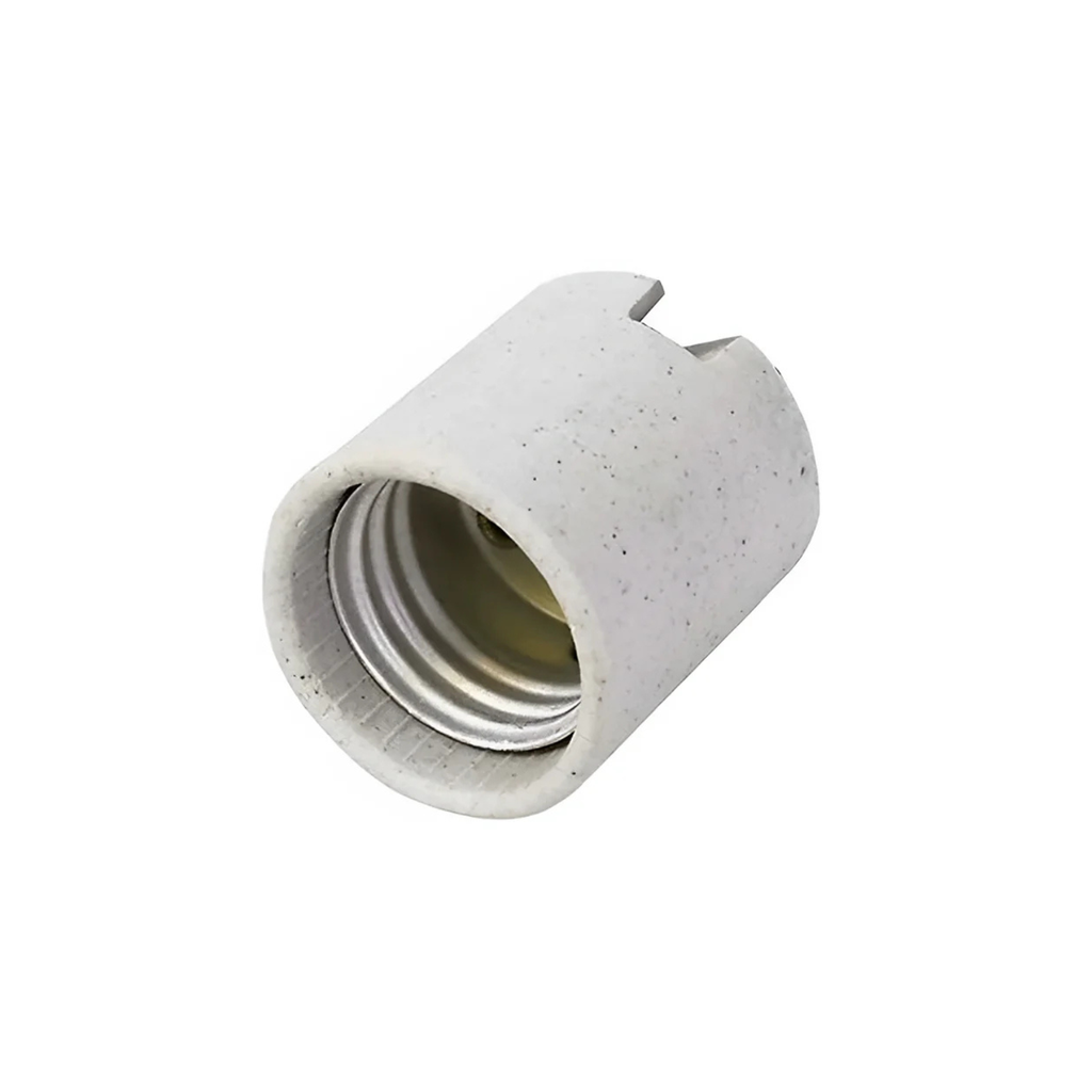 KLEIMAN SOCKET PORCELANA CANDIL C/NIPLE 3/8" BLANCO (SOC-020)