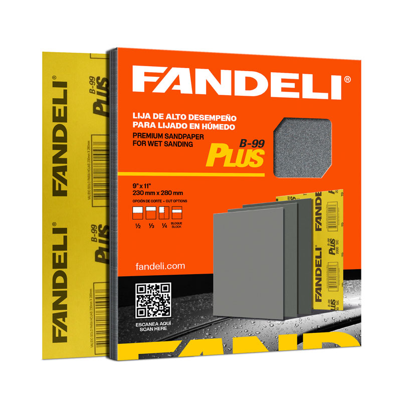 PAQUETE C/25 PIEZAS LIJA AGUA B-99 PLUS FANDELI GRANO 1500 (76143) 