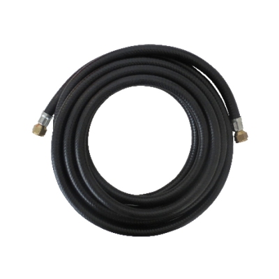 MANGUERA PVC FRASA MULTIUSOS AEROGAS NEGRA 2.5M CONEXIÓN 3/8 LATÓN (MG250)
