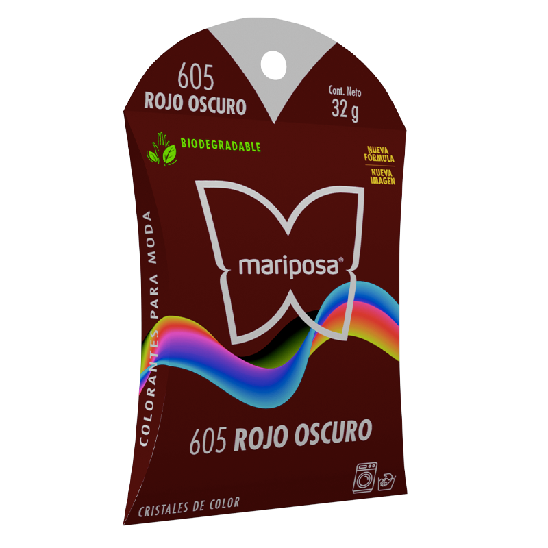 MARIPOSA CRISTALES 605 ROJO OSCURO 32GR (H)
