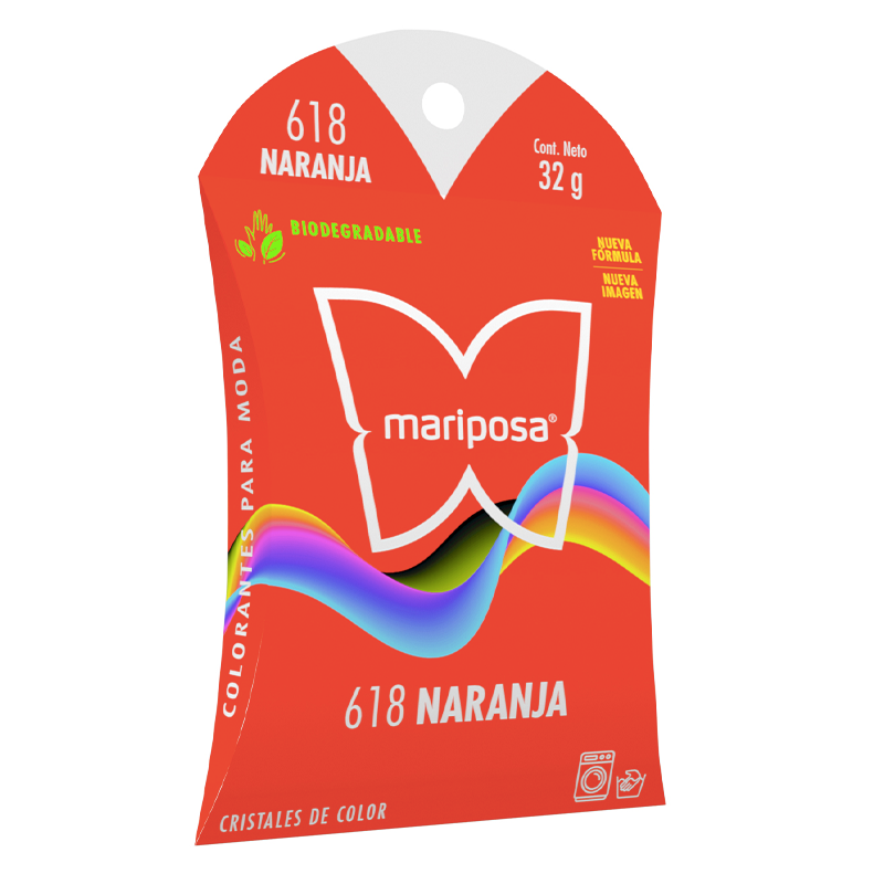 MARIPOSA CRISTALES 618 NARANJA 32GR (H)