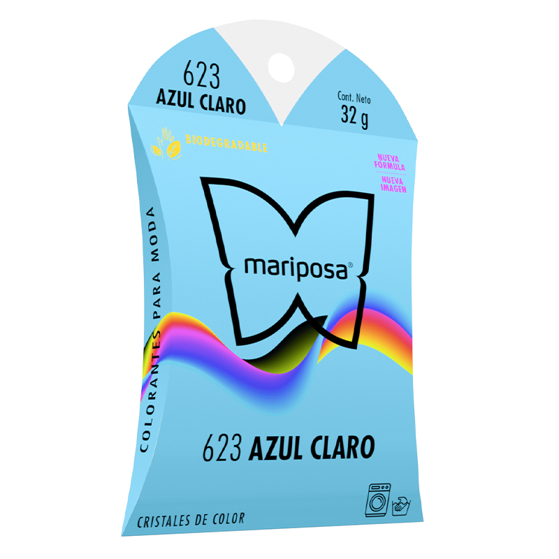 MARIPOSA CRISTALES 623 AZUL CLARO 32GR (H)