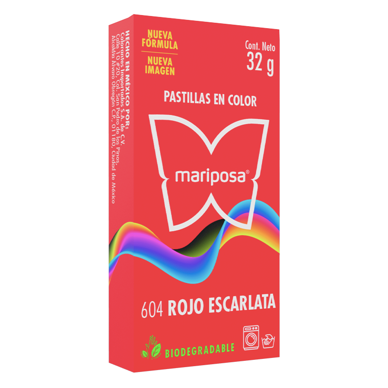 MARIPOSA PASTILLA 604 ROJO ESCARLATA 32GR (H)