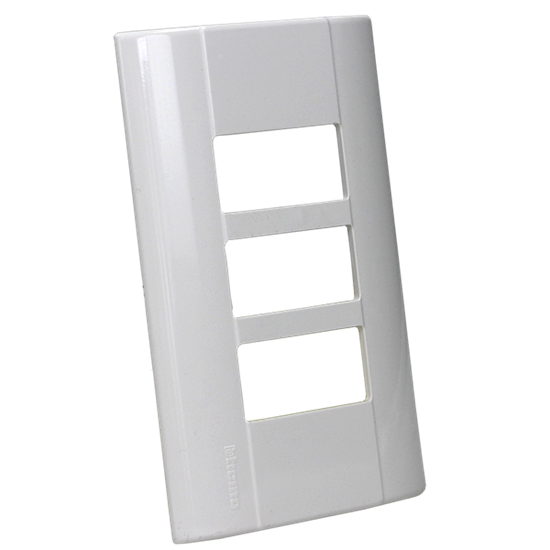 BTICINO MODUS PLACA RESINA 3 VENTANAS BLANCA (E5NB3BN) (E)