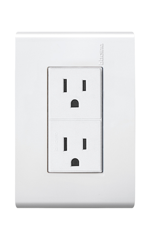 BTICINO MODUS TOMA CORRIENTE DUPLEX BLANCO (E6028BNR) (E)
