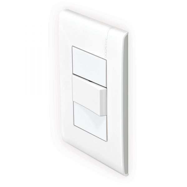 MPRO BTICINO PLACA LUNA C/1 INTERRUPTOR 3 VÍAS (E2003PTLAL)