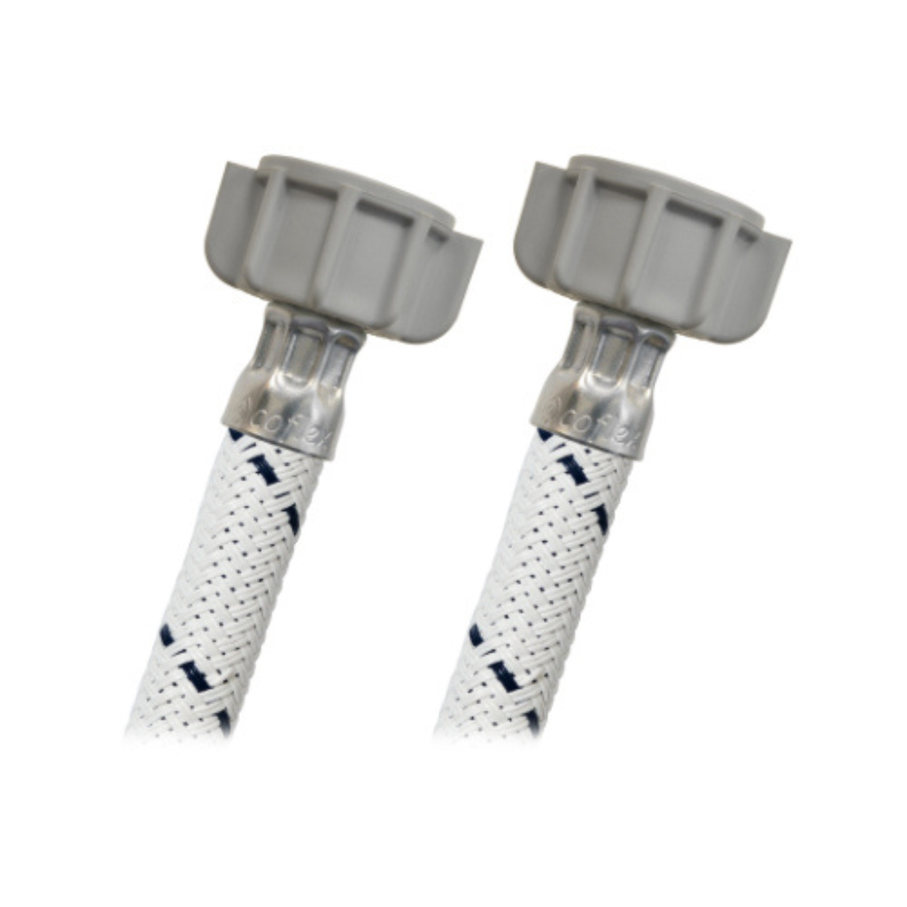 PAQUETE MANGUERA COFLEX C/10PZ VINILO BLANCO P/LAVABO-FREGADERO 1/2"A.M. x 1/2"A.M. 40CM (CVLB-A40)
