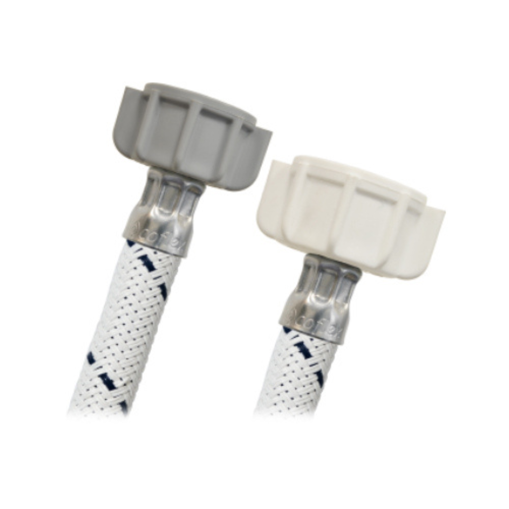 PAQUETE MANGUERA COFLEX C/10PZ VINILO BLANCO P/SANITARIO 1/2"AM X 7/8"AM 35CM (CVSB-A35)