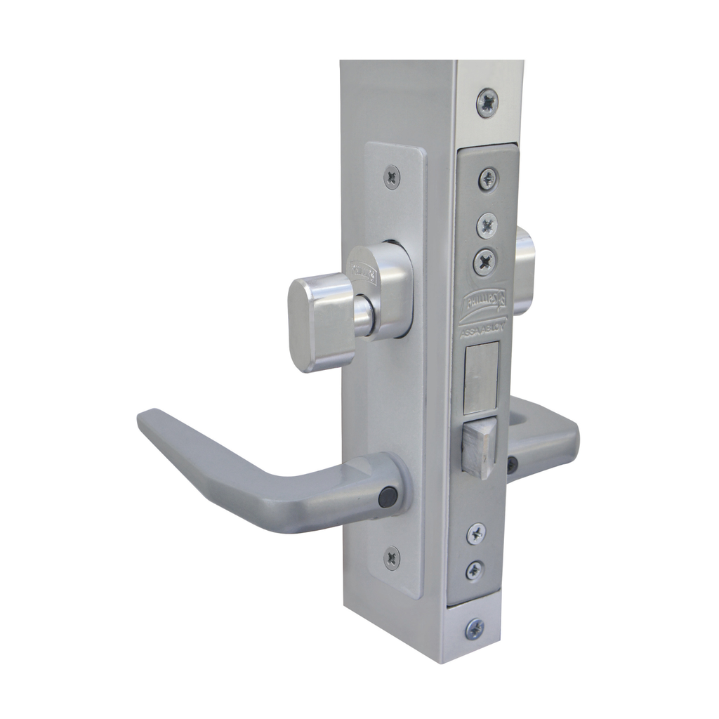 CERRADURA PHILLIPS 549 MARIPOSA-CILINDRO NEGRA P/ALUMINIO (MX3437)(H)