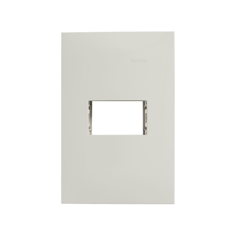 PLACA SIMON 1 VENTANA C/CHASIS MARFIL (25611-31) (E)