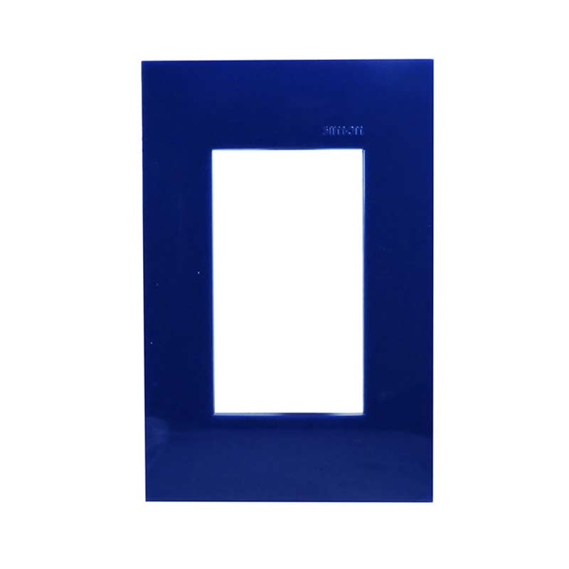 PLACA SIMON 3 VENTANAS S/CHASIS AZUL MARINO (25613-56)(E)
