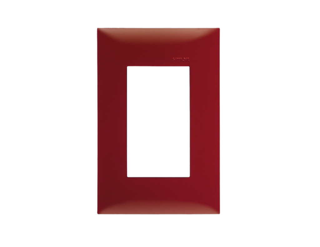 PLACA SIMON 3 VENTANAS S/CHASIS ROJO GAUDI (25613-67)(E)