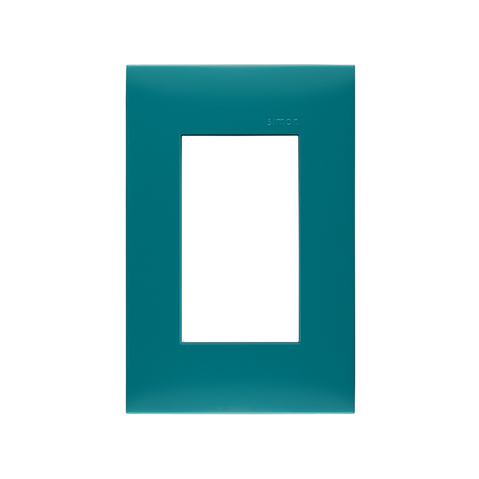PLACA SIMON 3 VENTANAS S/CHASIS VERDE AQUA (25613-58)(E)