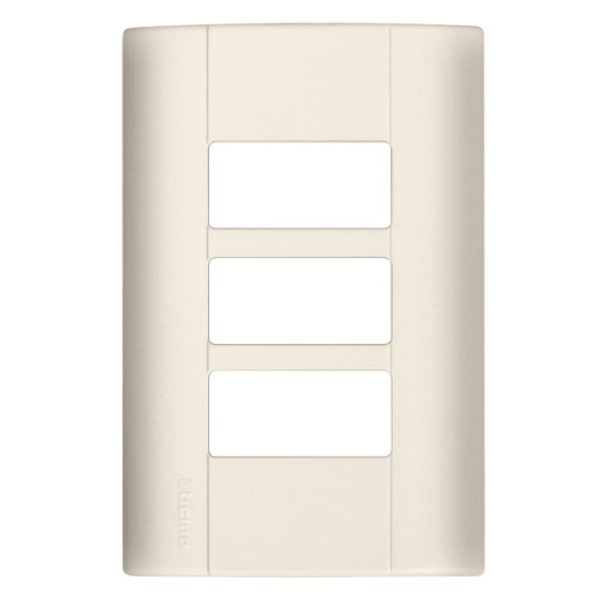 BTICINO MODUS PRO PLACA RESINA MARFIL C/CHASIS 3 VENTANAS (E5N3PTLM)