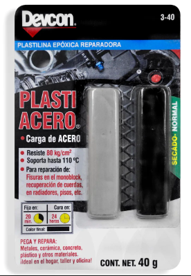 PLASTILINA DEVCON PLASTIACERO 40GR #8 (3-40)(H)