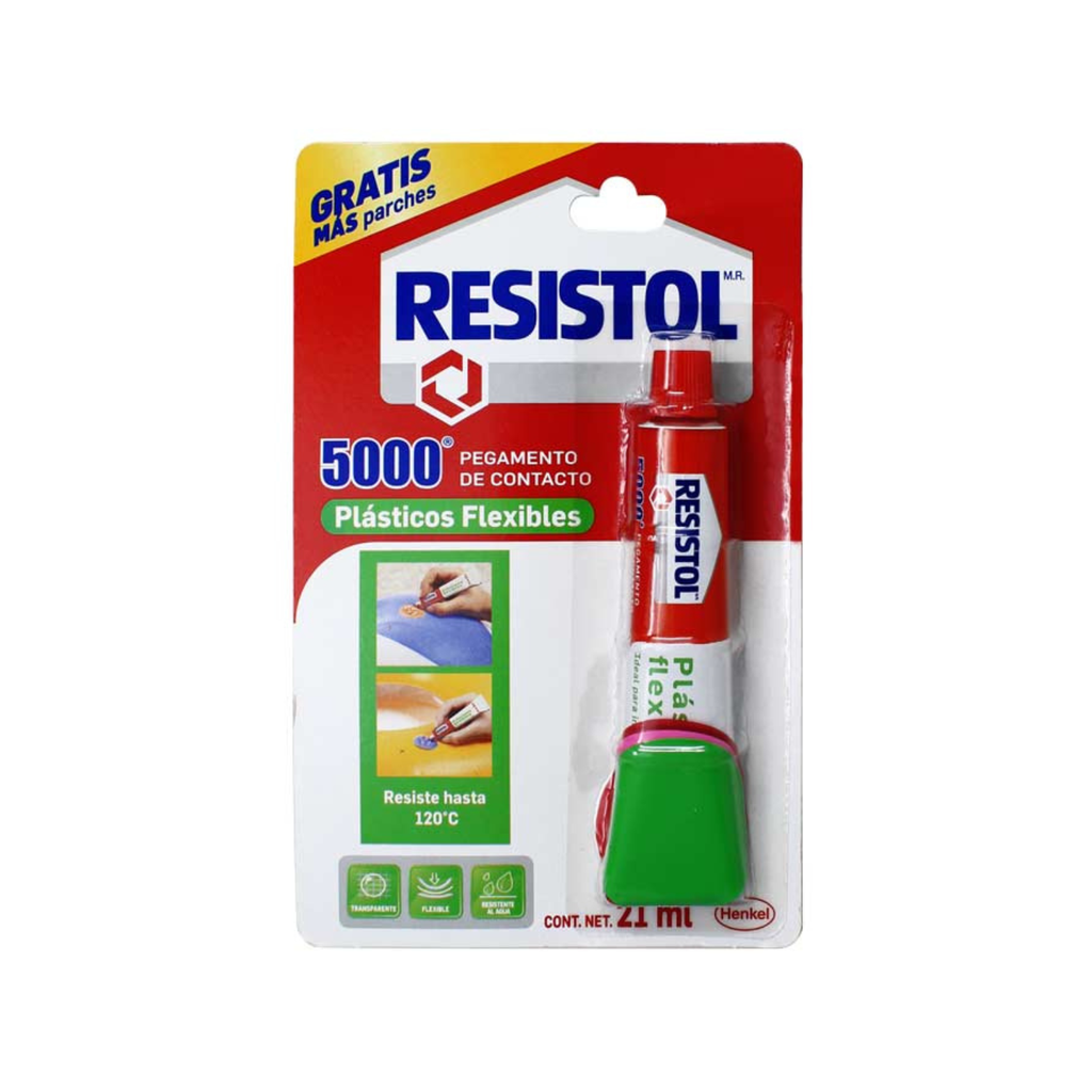 RESISTOL 5000 TRANSPARENTE PLÁSTICOS FLEXIBLES 21ML