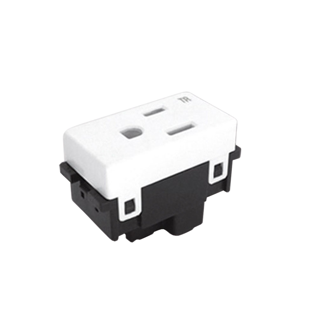 ROYER CONTACTO SENCILLO VERTICAL 2P+T 15A BLANCO (100-6249W)(E)