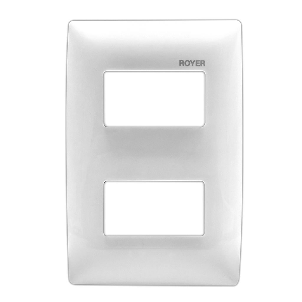ROYER PLACA 2 VENTANAS DISTANCIADA BLANCO (100-6202W)(E)
