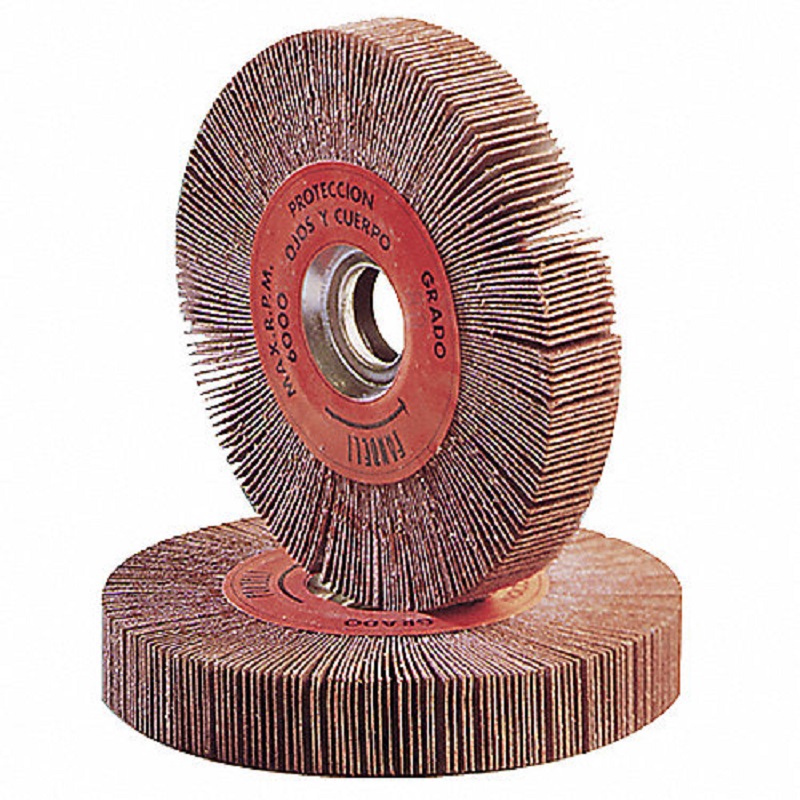RUEDA FLAP FANDELI 6"x2"x1" C/BRIDA METÁLICA X-88 GRANO 100 (12238)(09158) 