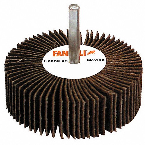 RUEDA FLAP FANDELI 2" x 1-1/2" x 1/4" C/VÁSTAGO X-88 GRANO 80 (16633)(H)