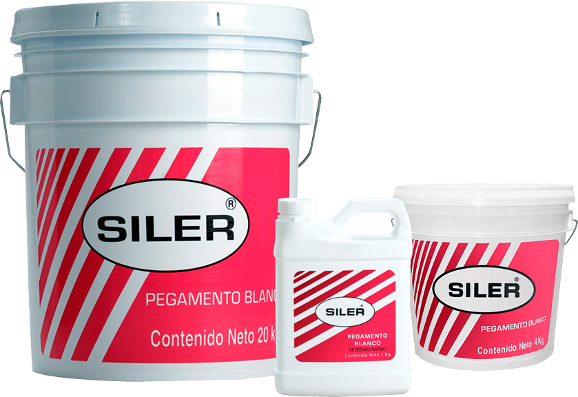 SILER ADHESIVO BLANCO ARTESANAL ETIQUETA ROSA 20KG