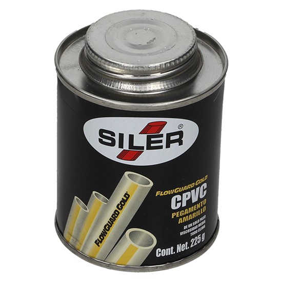 SILER ADHESIVO P/TUBERÍAS CPVC NEGRO 225GR (5855)