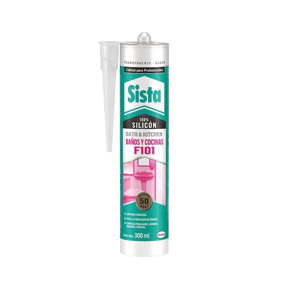 SISTA F101 BAÑOS Y COCINAS TRANSPARENTE 300ML