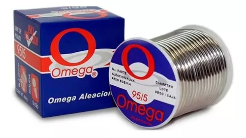 SOLDADURA SÓLIDA OMEGA AZUL 95/5 450GR (H)