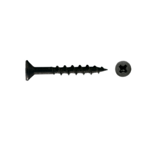 TORNILLO P/MADERA VEKER CABEZA PLANA "PHILLIPS" 6 X 1-1/2"NEGRO B/1000PZ (15614)