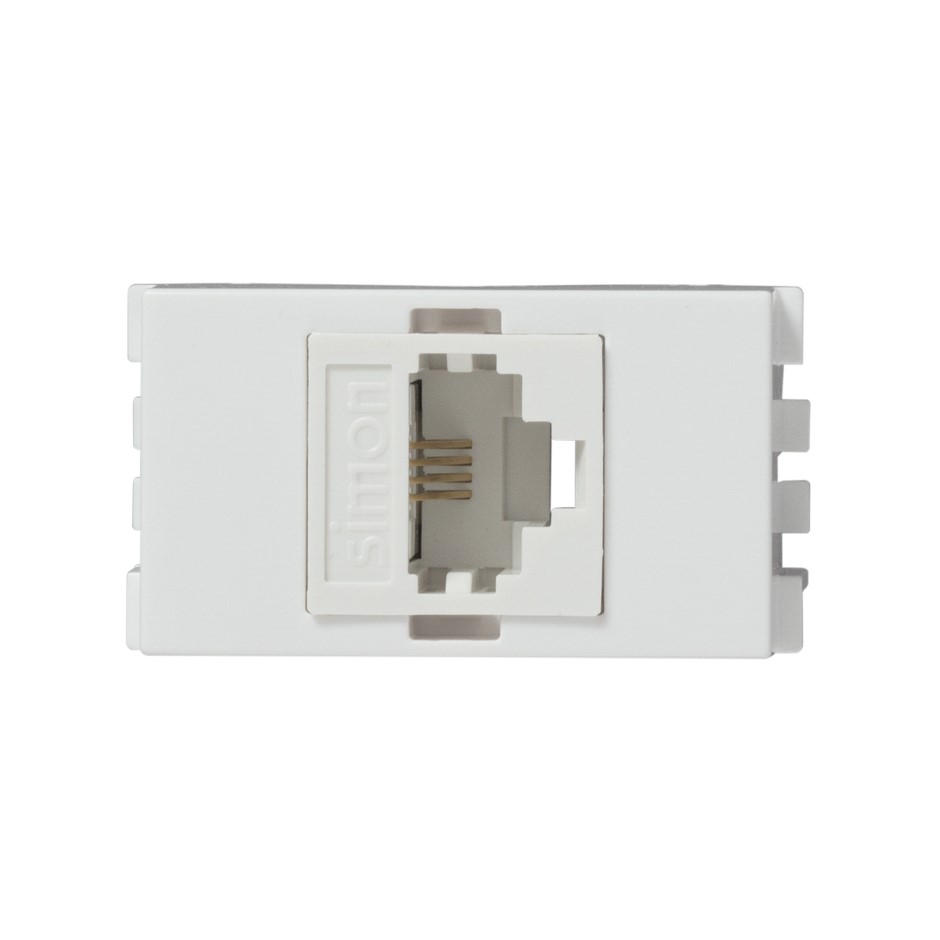 TOMA TELEFÓNICA SIMON 4 HILOS RJ11 BLANCO (25480-30)(E)