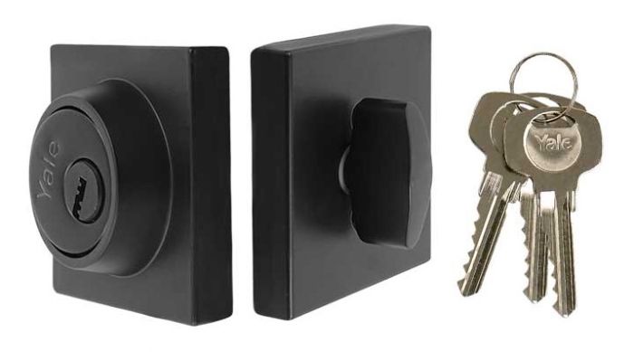 CERROJO YALE ARGOS CUADRADO LLAVE-MARIPOSA NEGRO (MX89525)