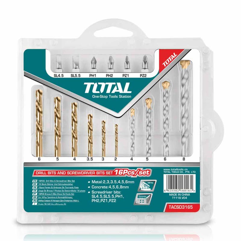 IUSA JUEGO DE PUNTAS, BROCAS P/METAL Y CONCRETO, 19 PIEZAS (618860)