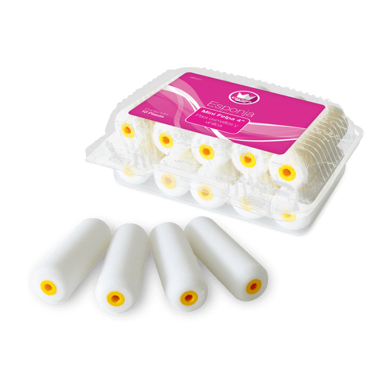 PAQUETE C/10PZ MINI FELPA ESPONJA 4" (MR0001)