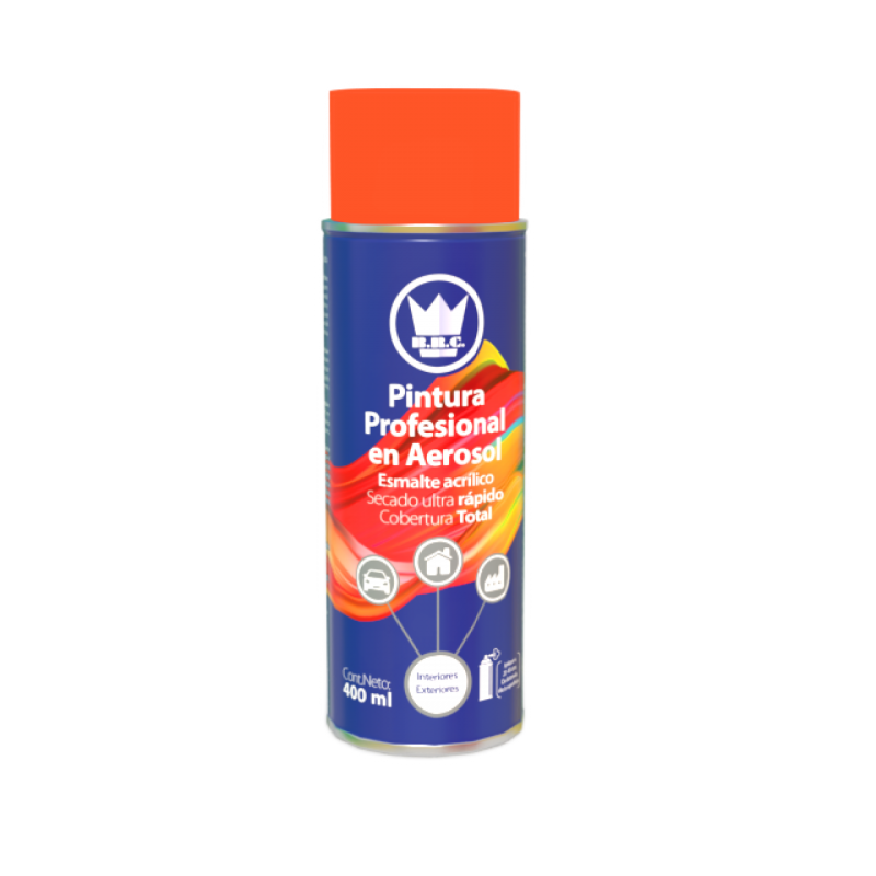AEROSOL ACRÍLICO NARANJA FLUORESCENTE 400ML (CPA24)