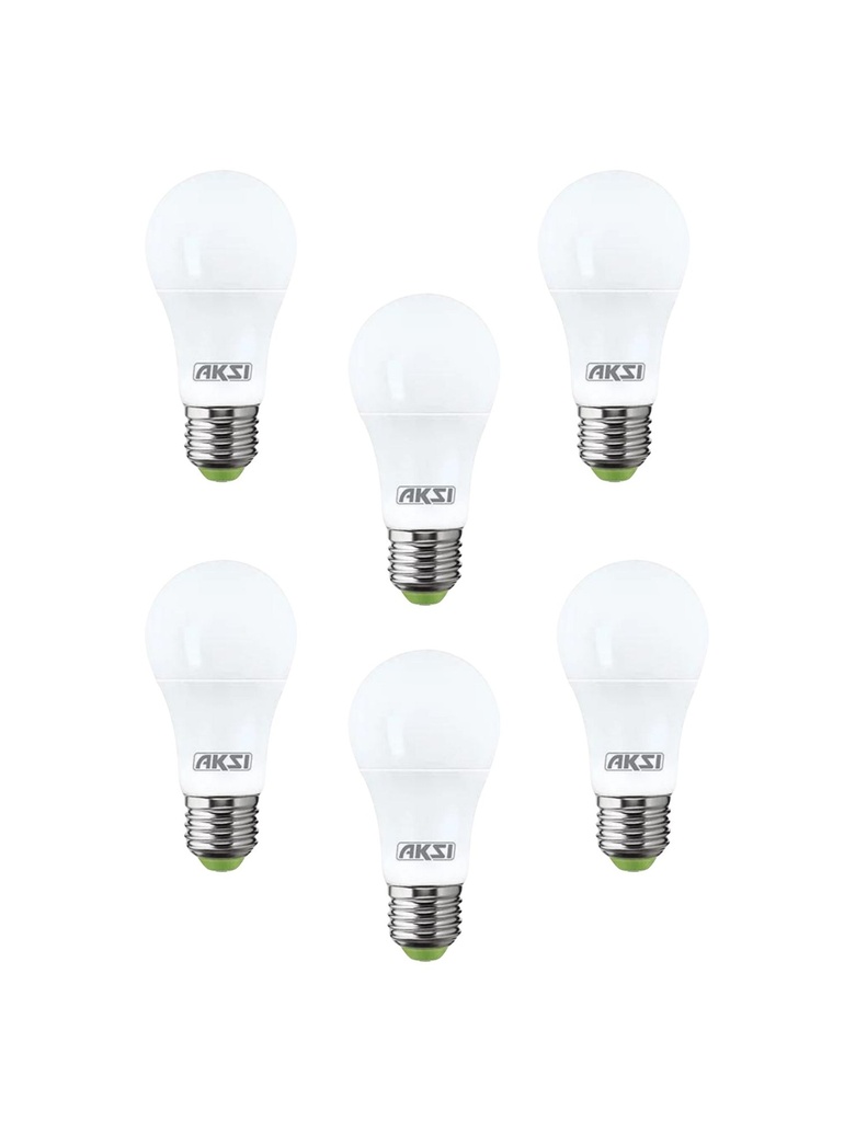 AKSI FOCO LED 9W ECO PACK C/6PZ LUZ BLANCA (129024)