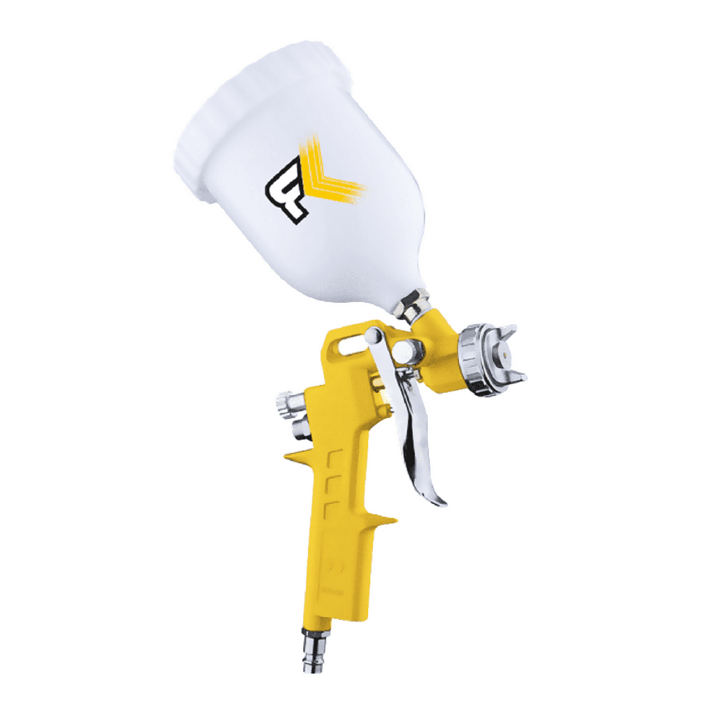 GONI PISTOLA DE GRAVEDAD DUO YELLOW C/BOQUILLA DE 1.5MM FLUJO CONTINUO Y NO CONTINUO (37003-YE)